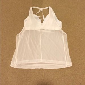 Lululemon workout sheer tank top and attached bra